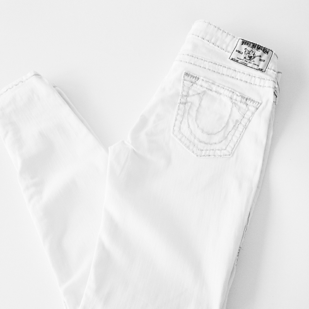 True Religion " Legging" White Jeans